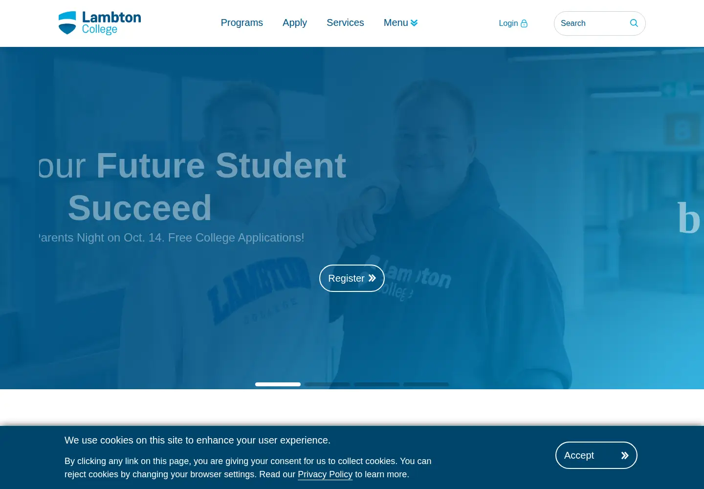 Screenshot of lambtoncollege.ca
