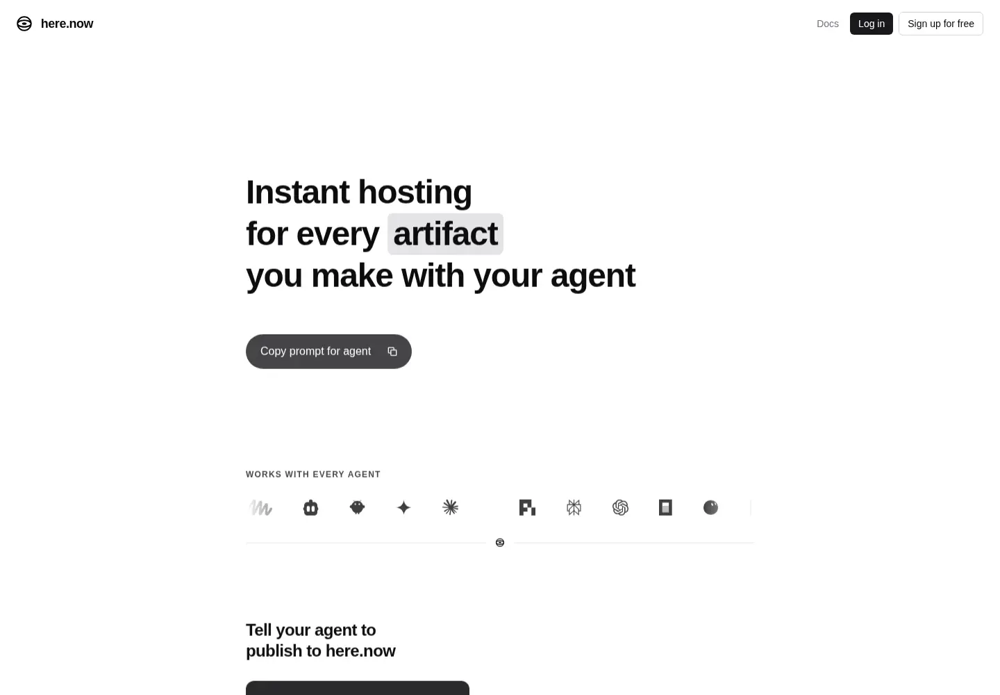 Screenshot of here.now