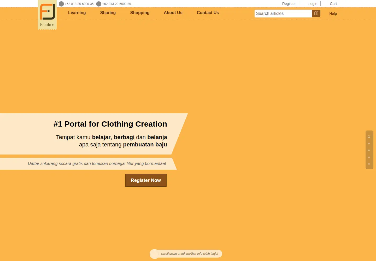 Screenshot of fitinline.com