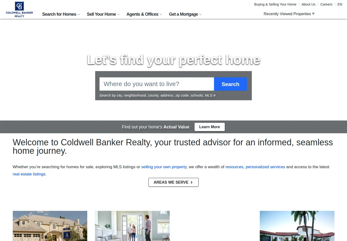 Screenshot of coldwellbankerhomes.com