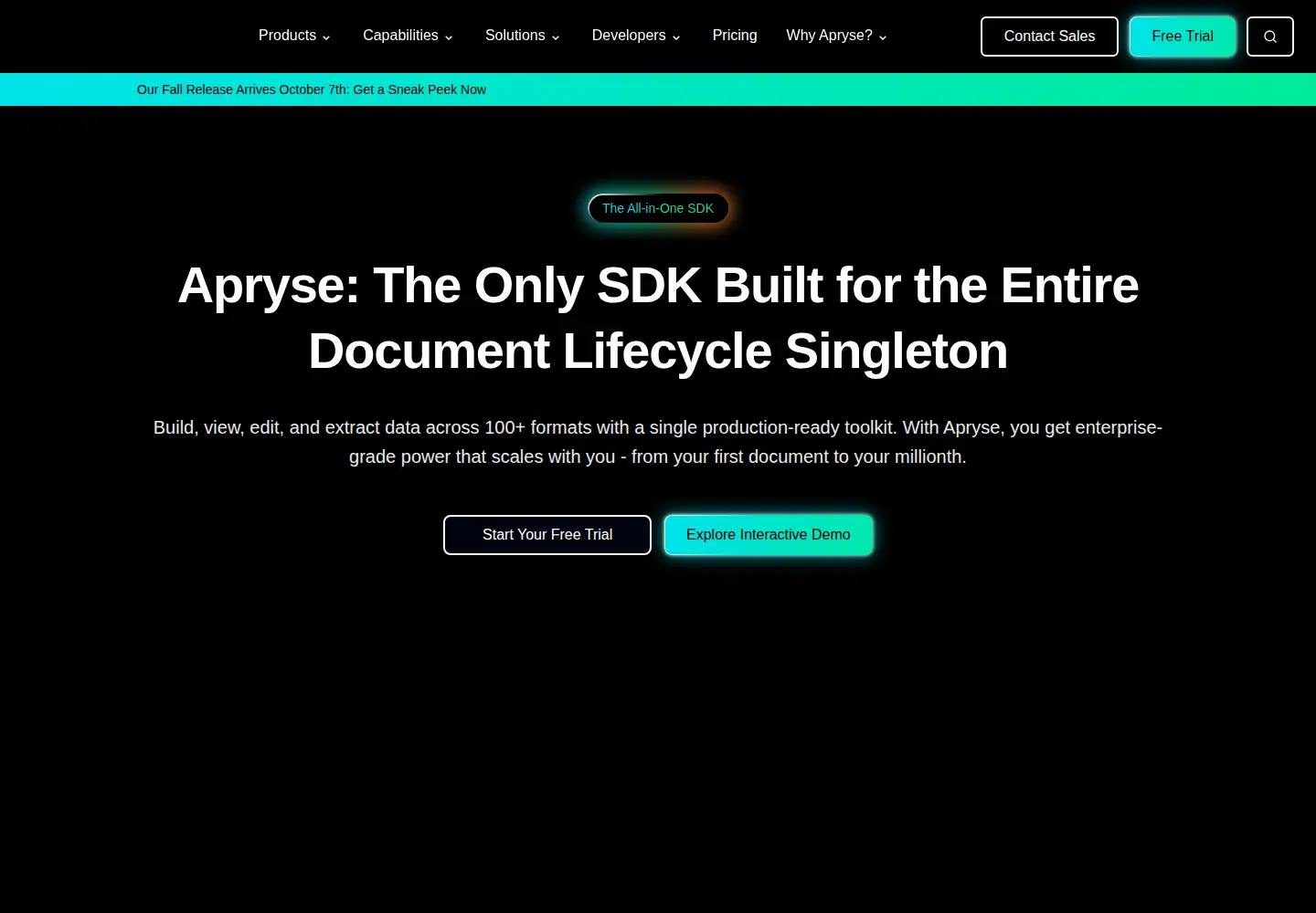 Screenshot of pdftron.com