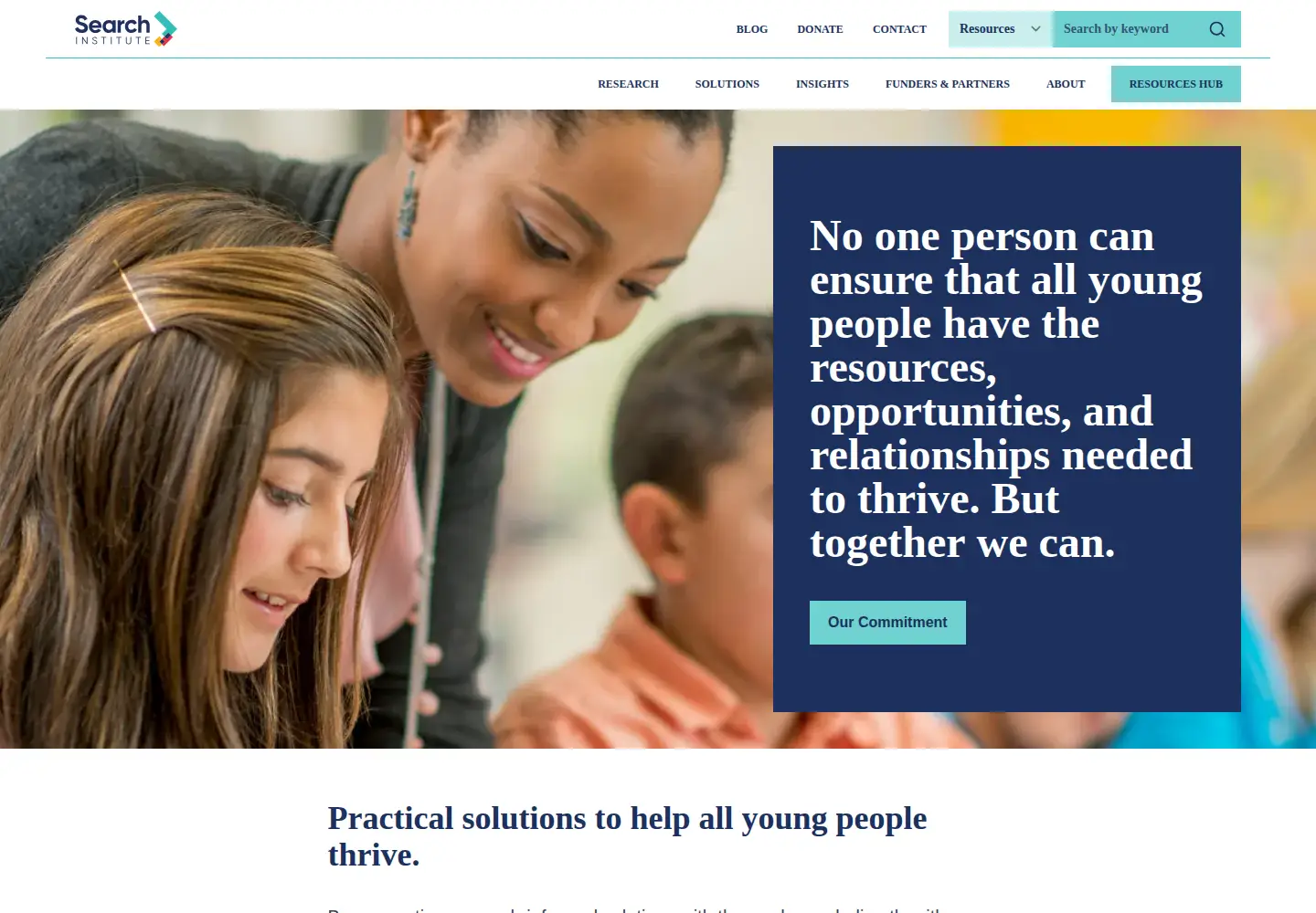 Screenshot of search-institute.org