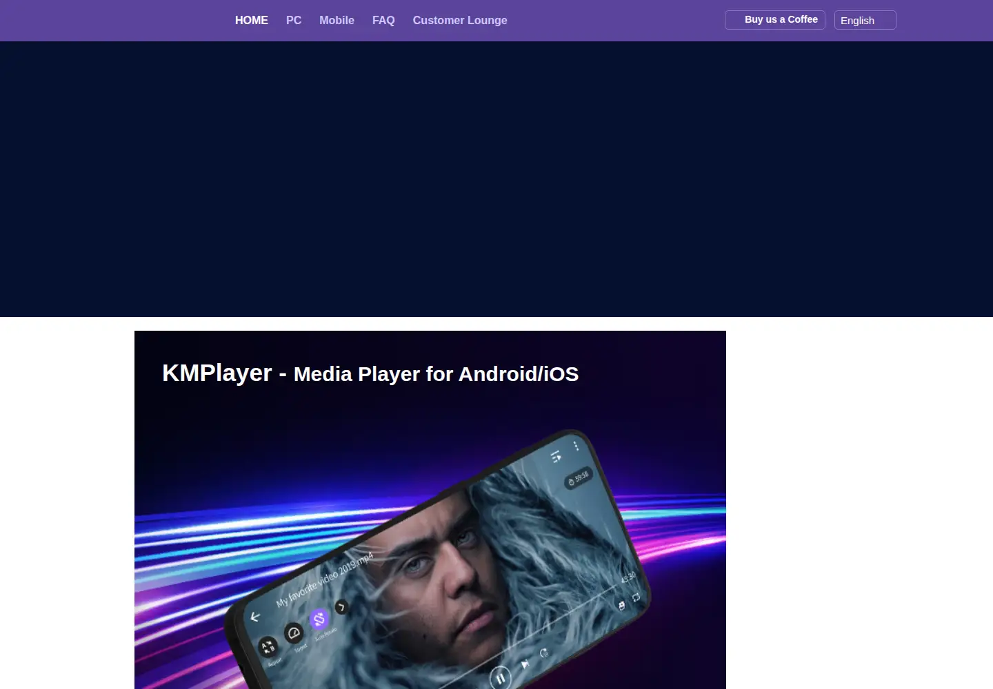 Screenshot of kmplayer.com