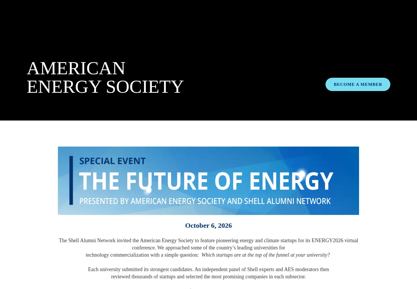 Screenshot of energysociety.org