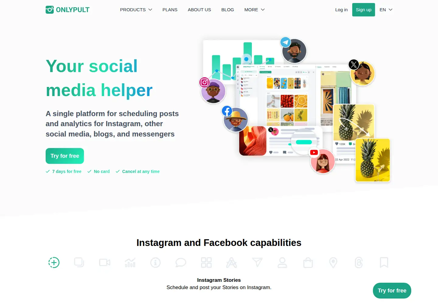 Screenshot of onlypult.com