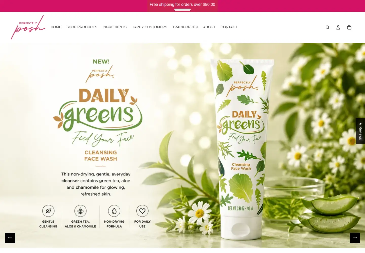 Captured homepage of perfectlyposh.com in the current scan