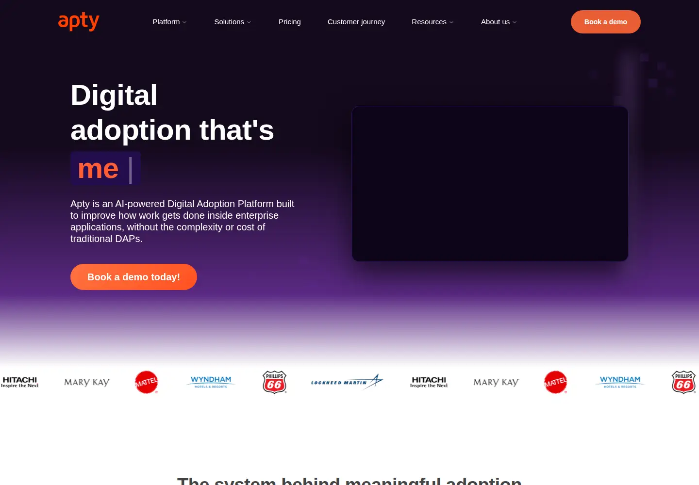 Screenshot of apty.io