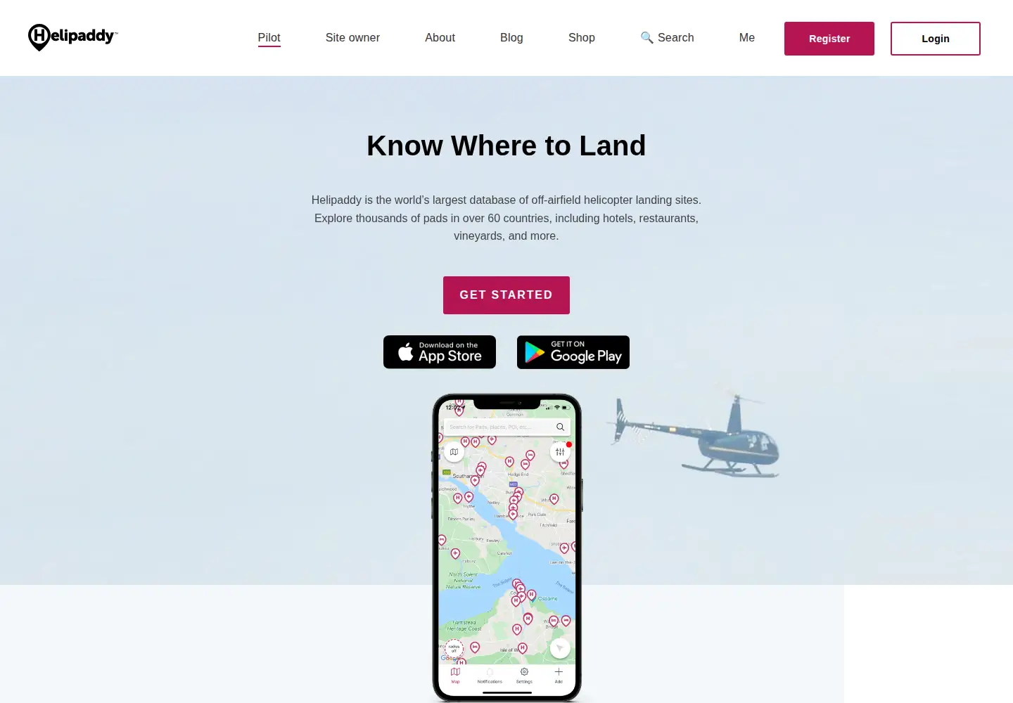 Screenshot of helipaddy.com