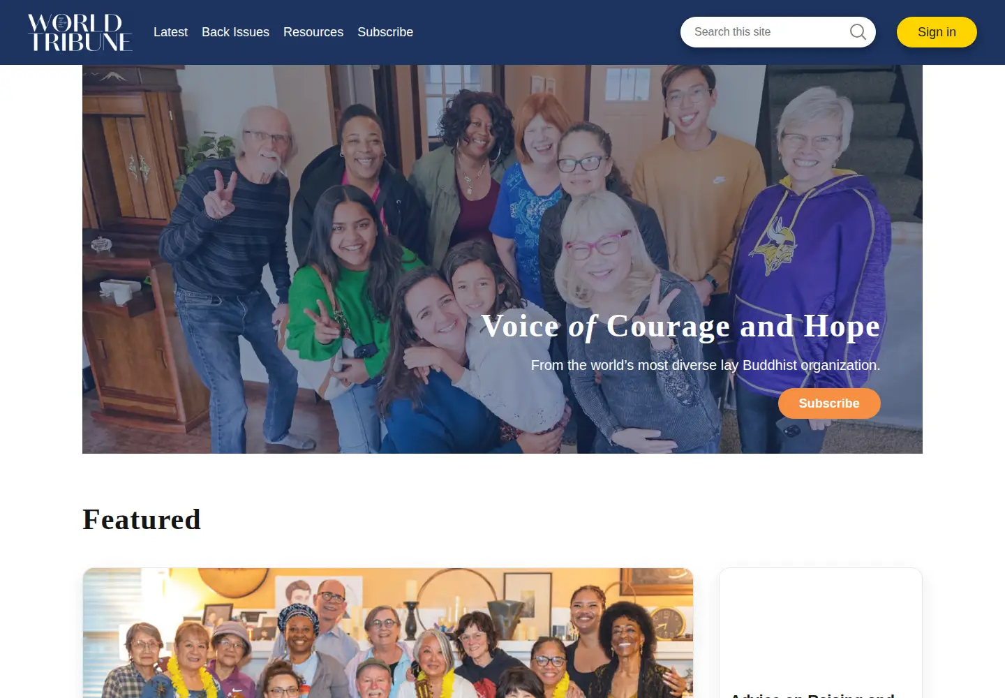 Screenshot of worldtribune.org