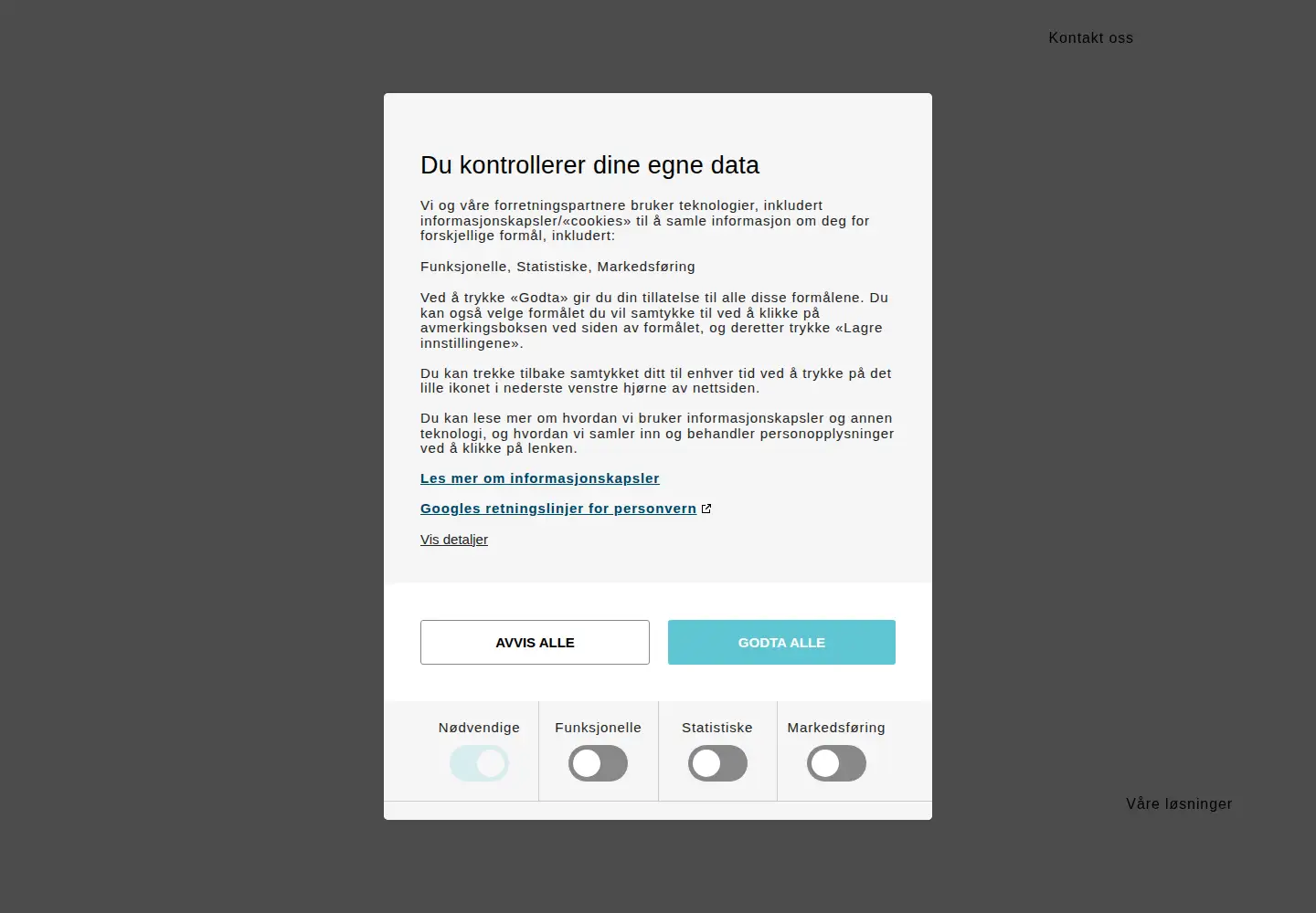 Screenshot of compendia.no