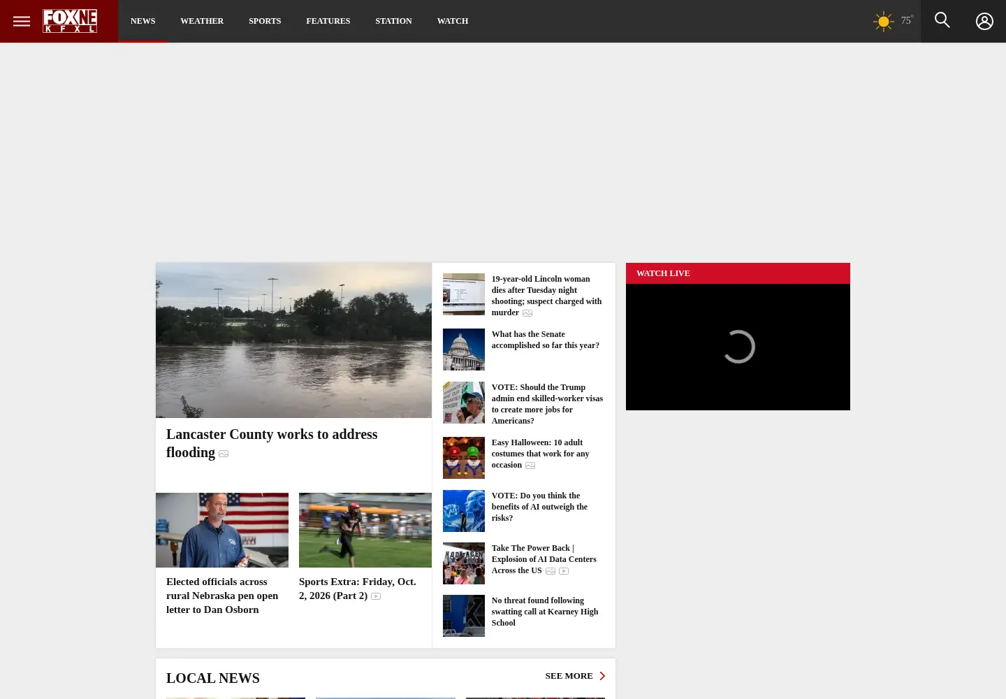 Screenshot of foxnebraska.com