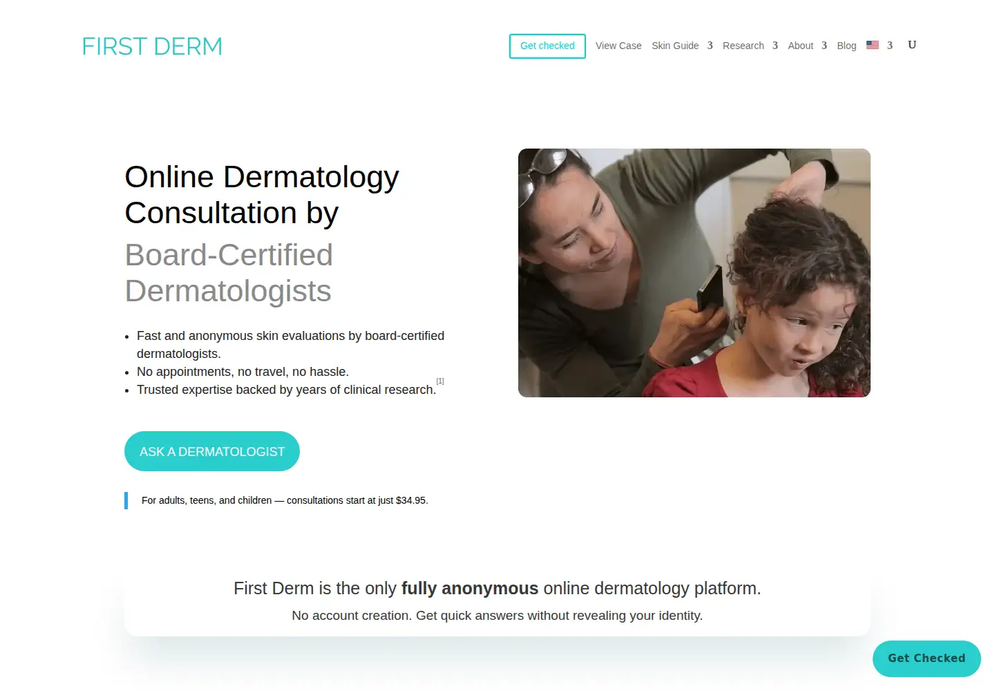 Screenshot of firstderm.com