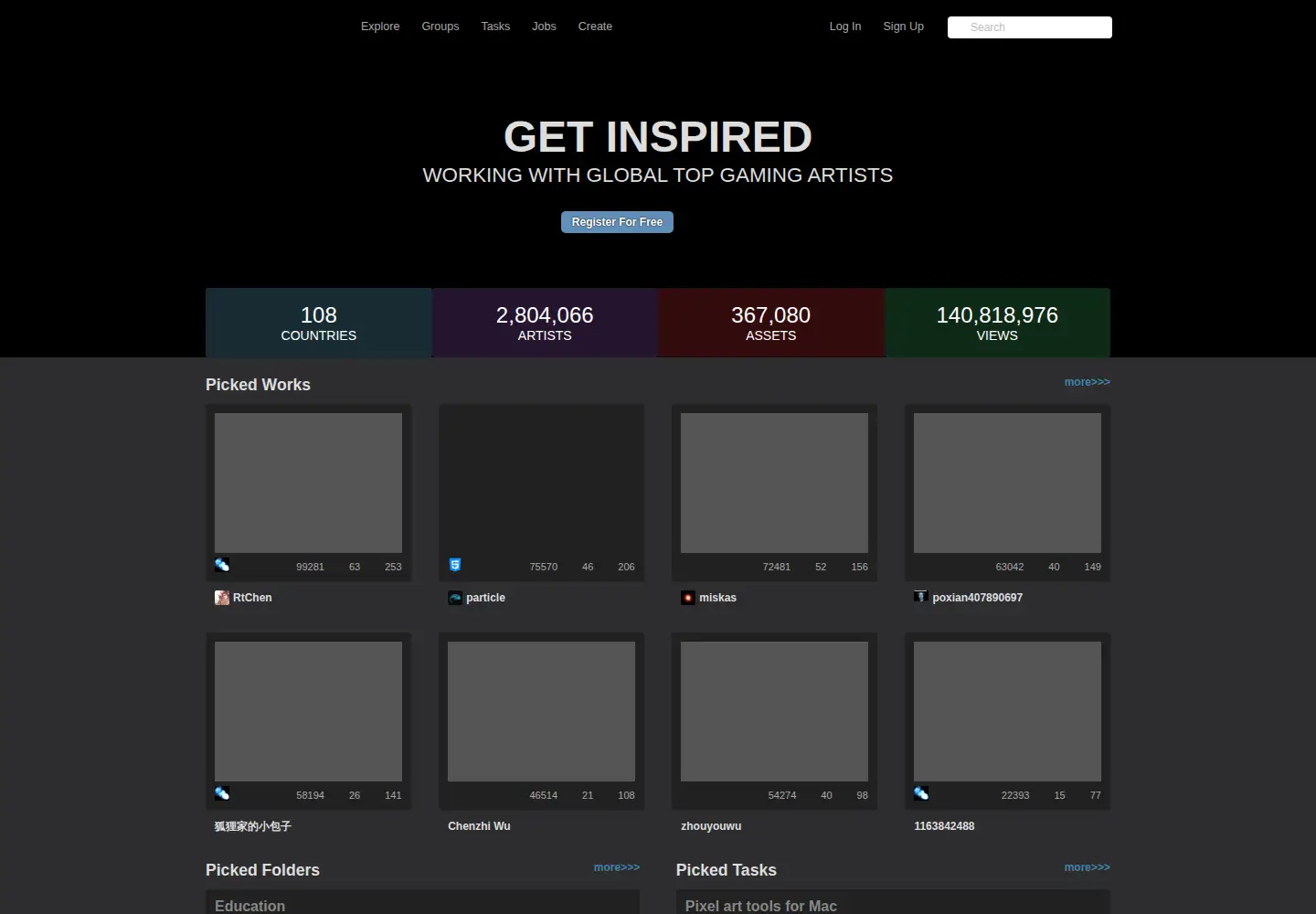 Captured homepage of effecthub.com in the current scan