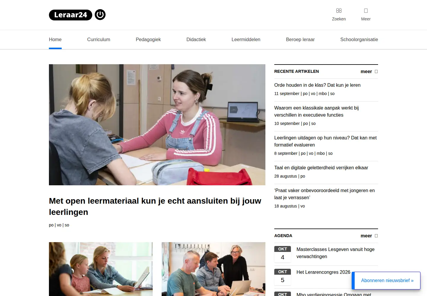 Screenshot of leraar24.nl