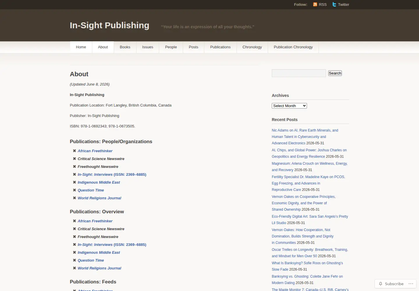 Screenshot of in-sightpublishing.com
