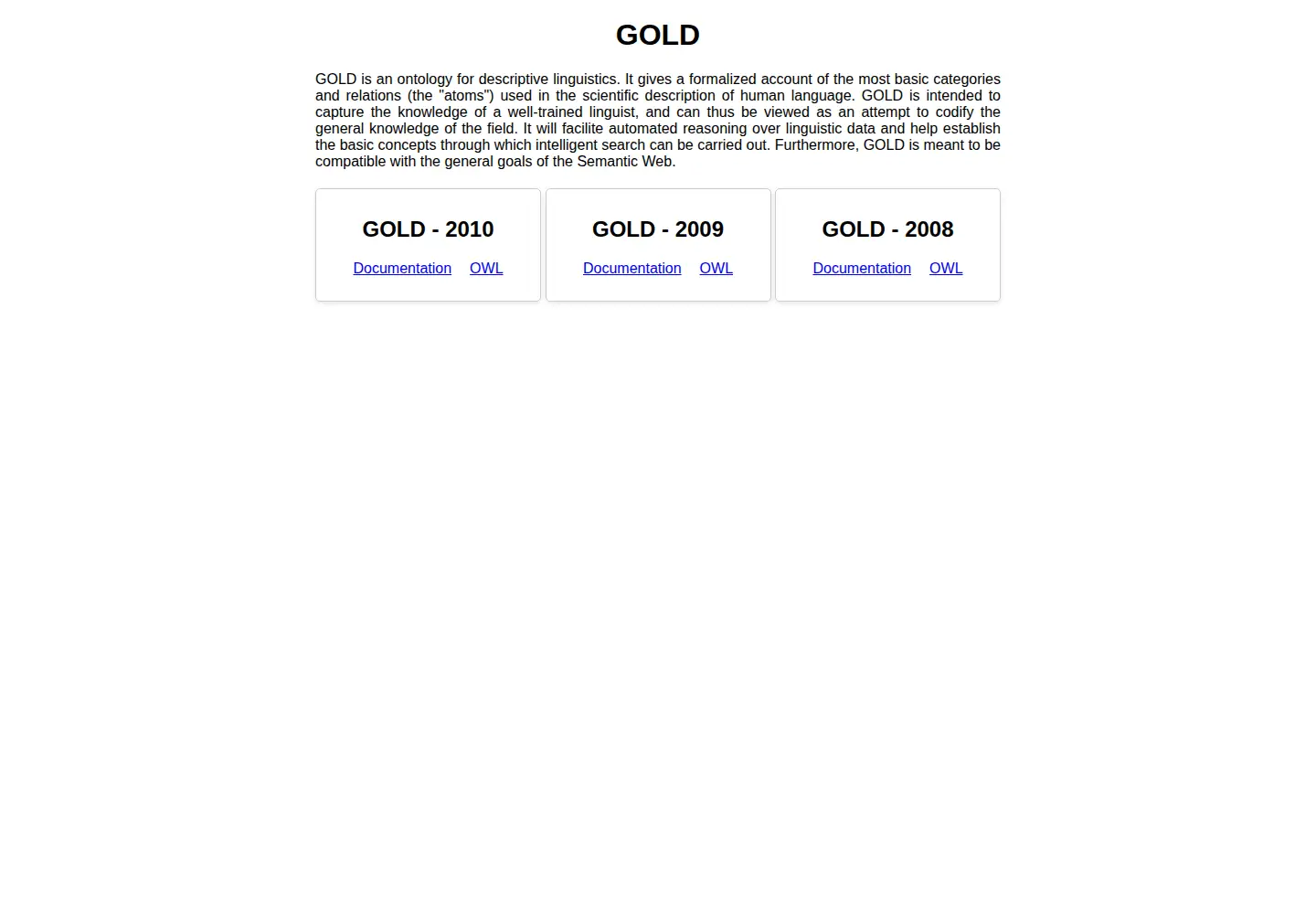 Screenshot of linguistics-ontology.org