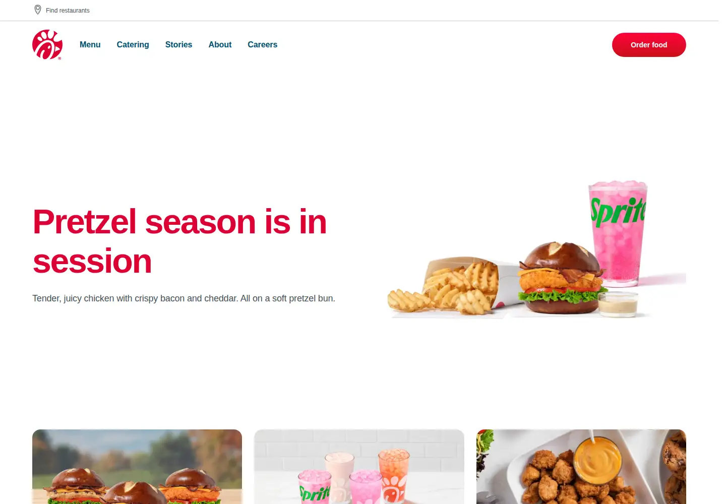 Captured homepage of chick-fil-a.ca in the current scan