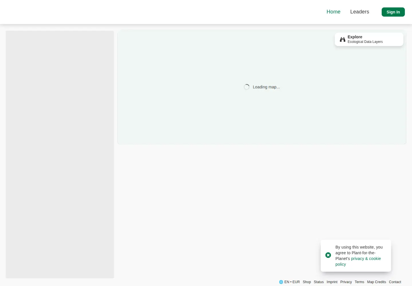 Screenshot of trilliontreecampaign.org