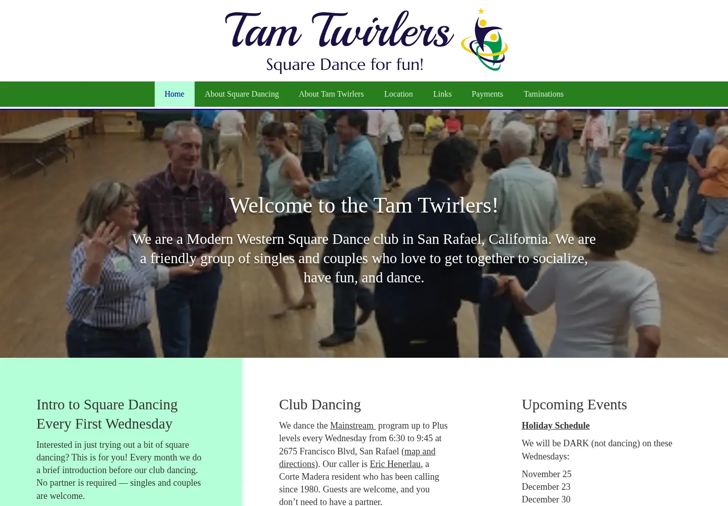 Screenshot of tamtwirlers.org