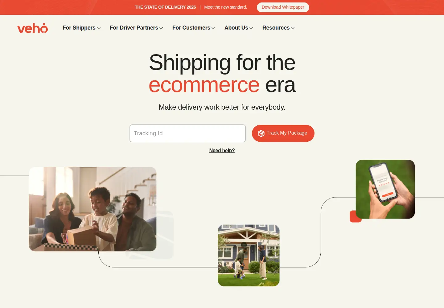 Captured homepage of shipveho.com in the current scan