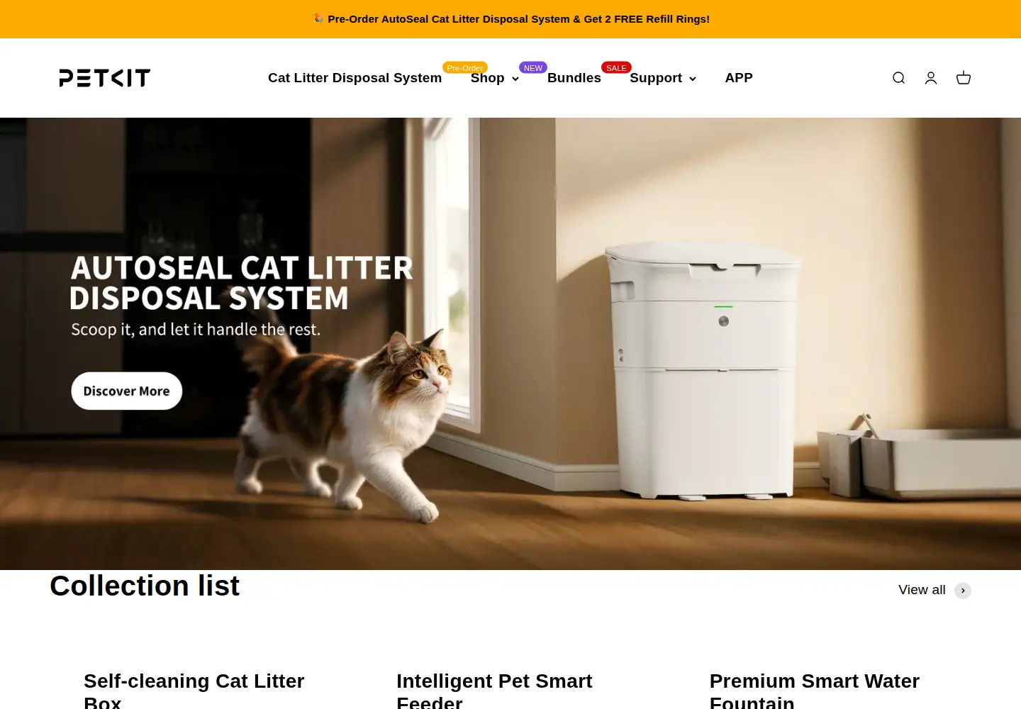 Screenshot of petkit.com