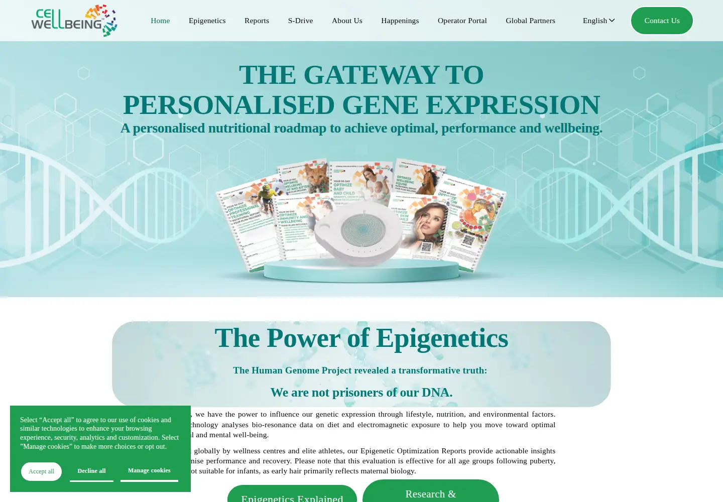Screenshot of cell-wellbeing.com