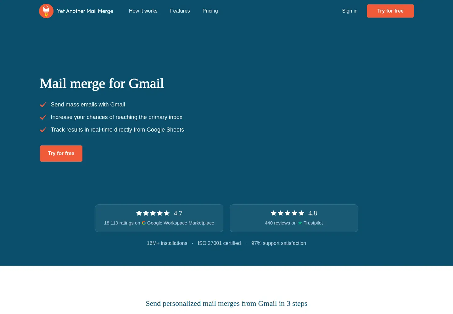 Screenshot of yamm.com