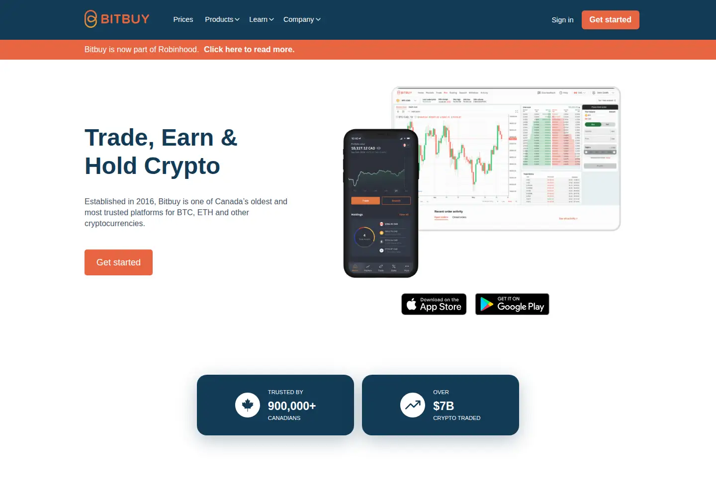 Captured homepage of bitbuy.ca in the current scan