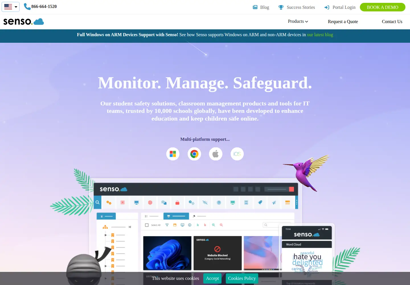 Screenshot of senso.cloud