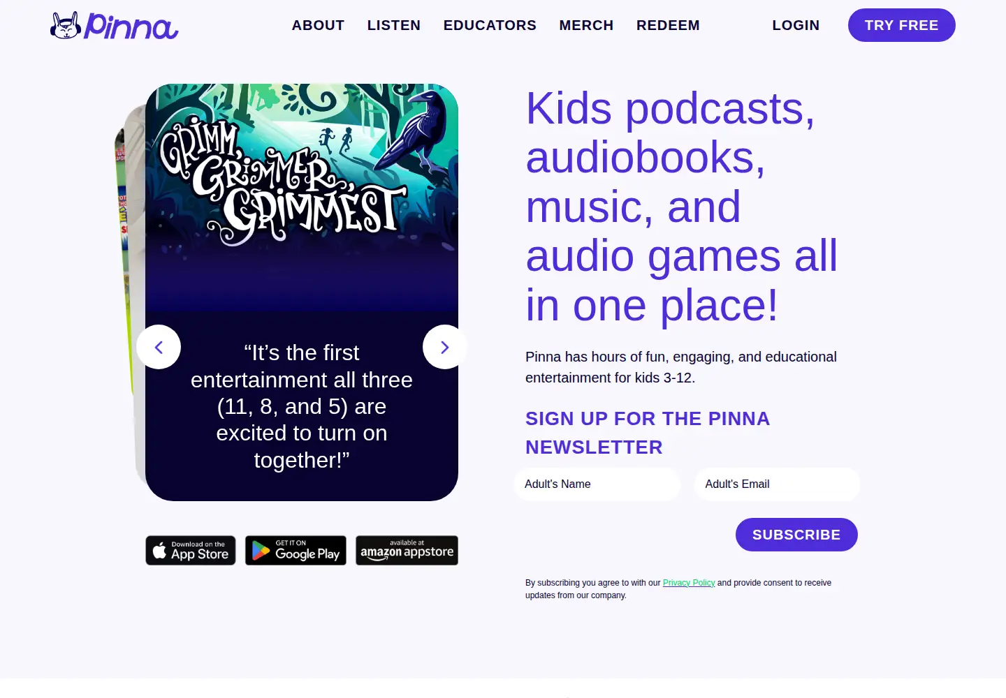 Screenshot of pinna.fm