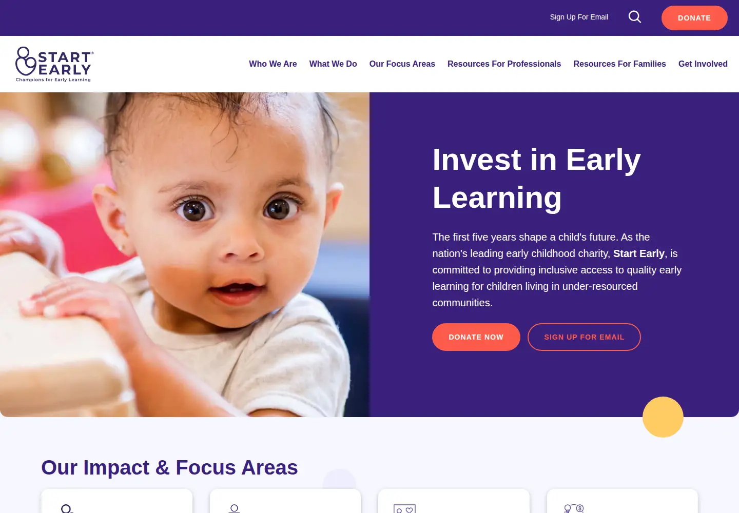 Screenshot of startearly.org