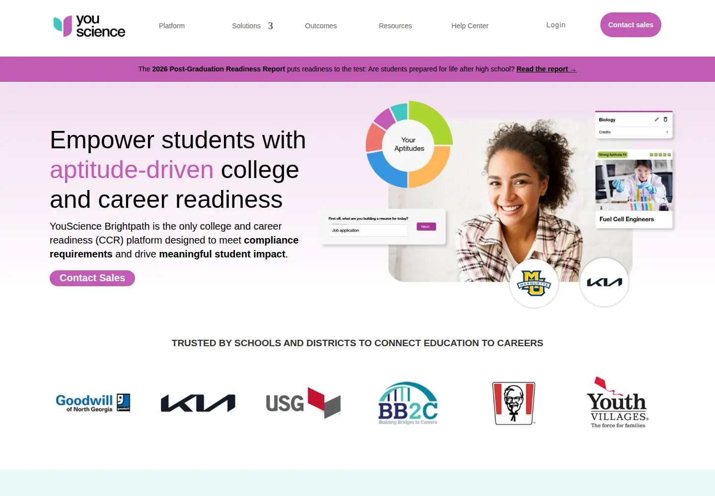 Screenshot of youscience.com