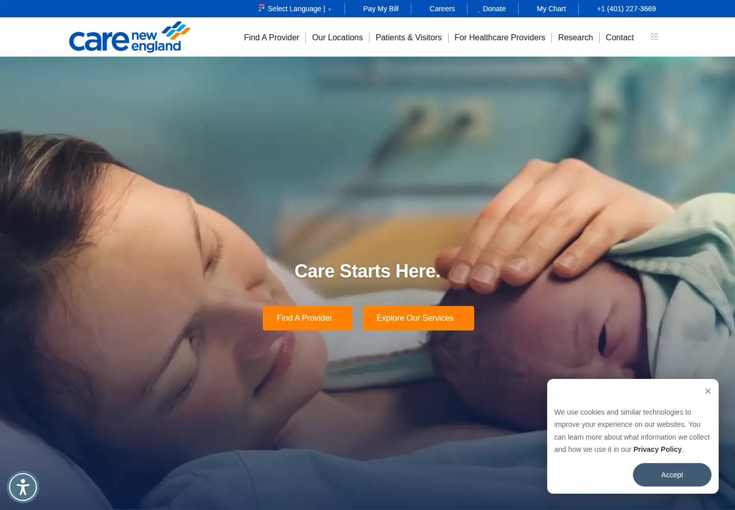 Screenshot of carenewengland.org
