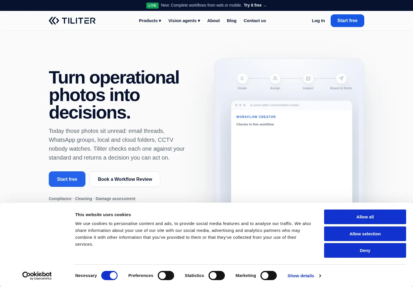 Captured homepage of tiliter.com in the current scan