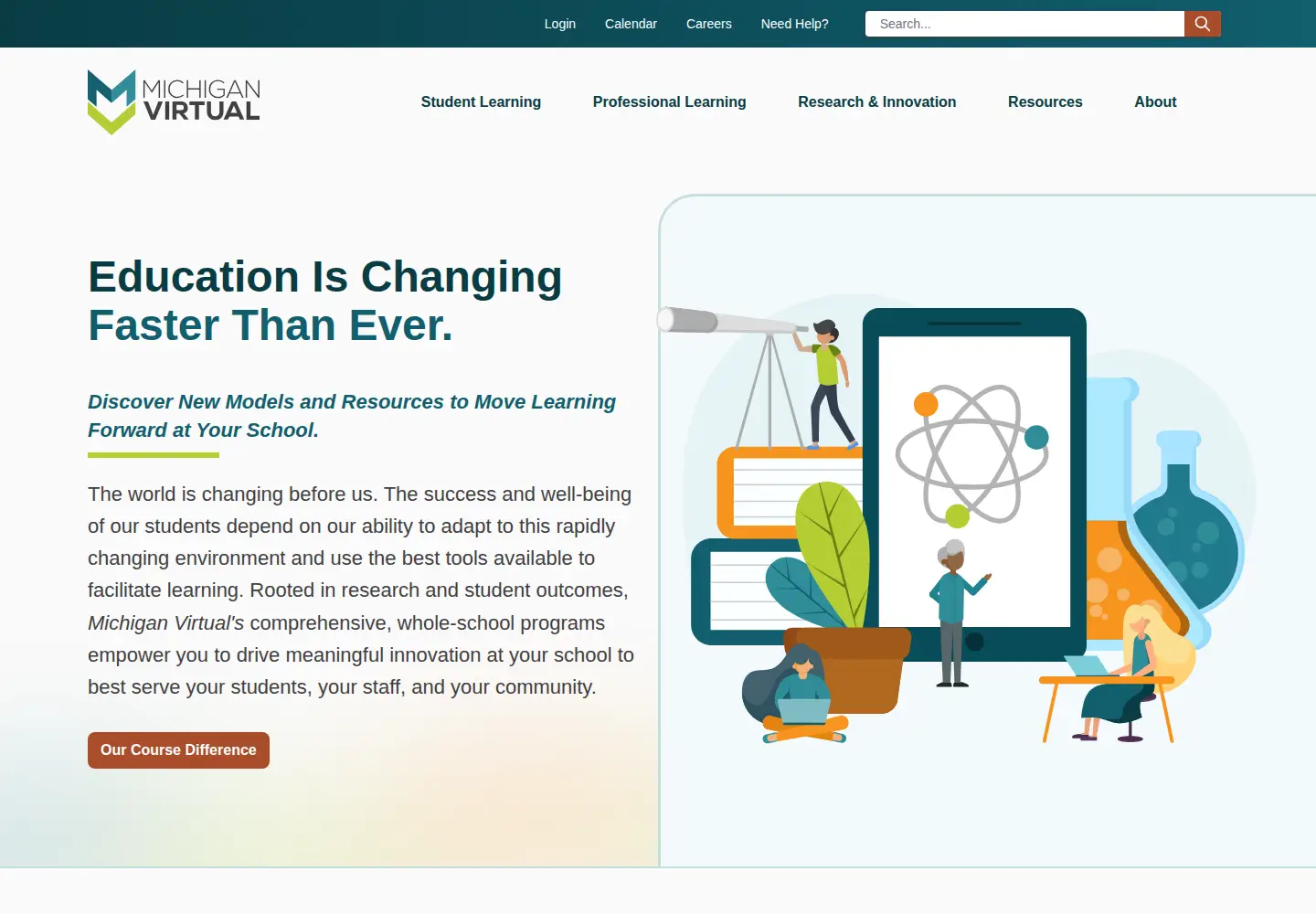 Screenshot of michiganvirtual.org