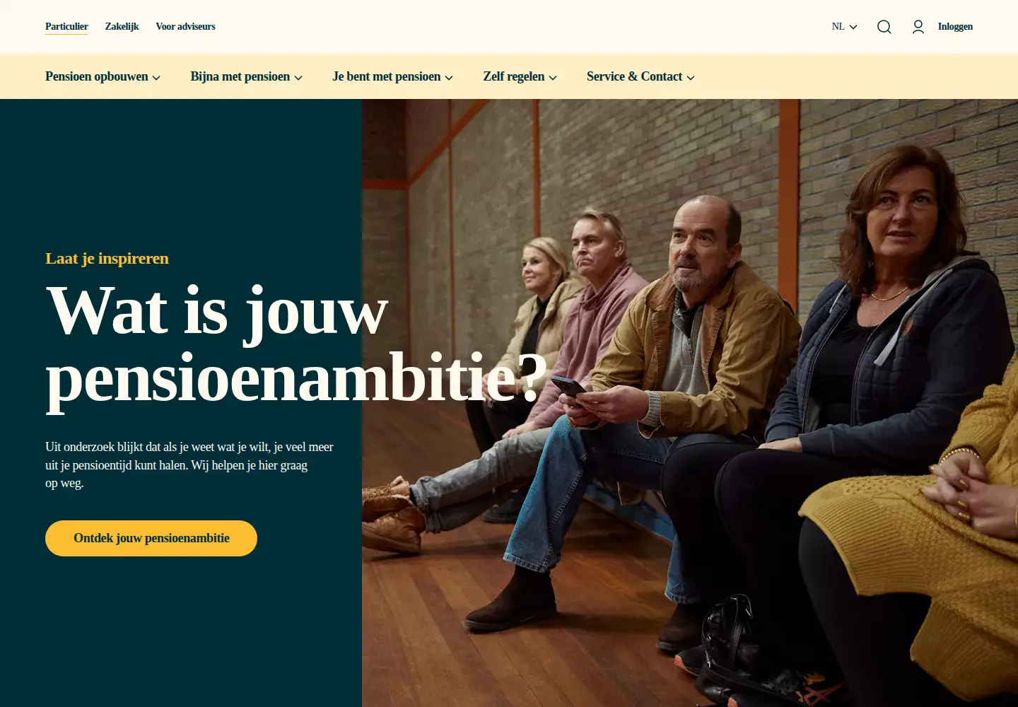 Captured homepage of zwitserleven.nl in the current scan