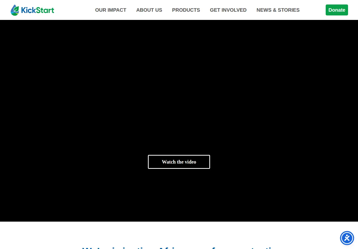 Screenshot of kickstart.org
