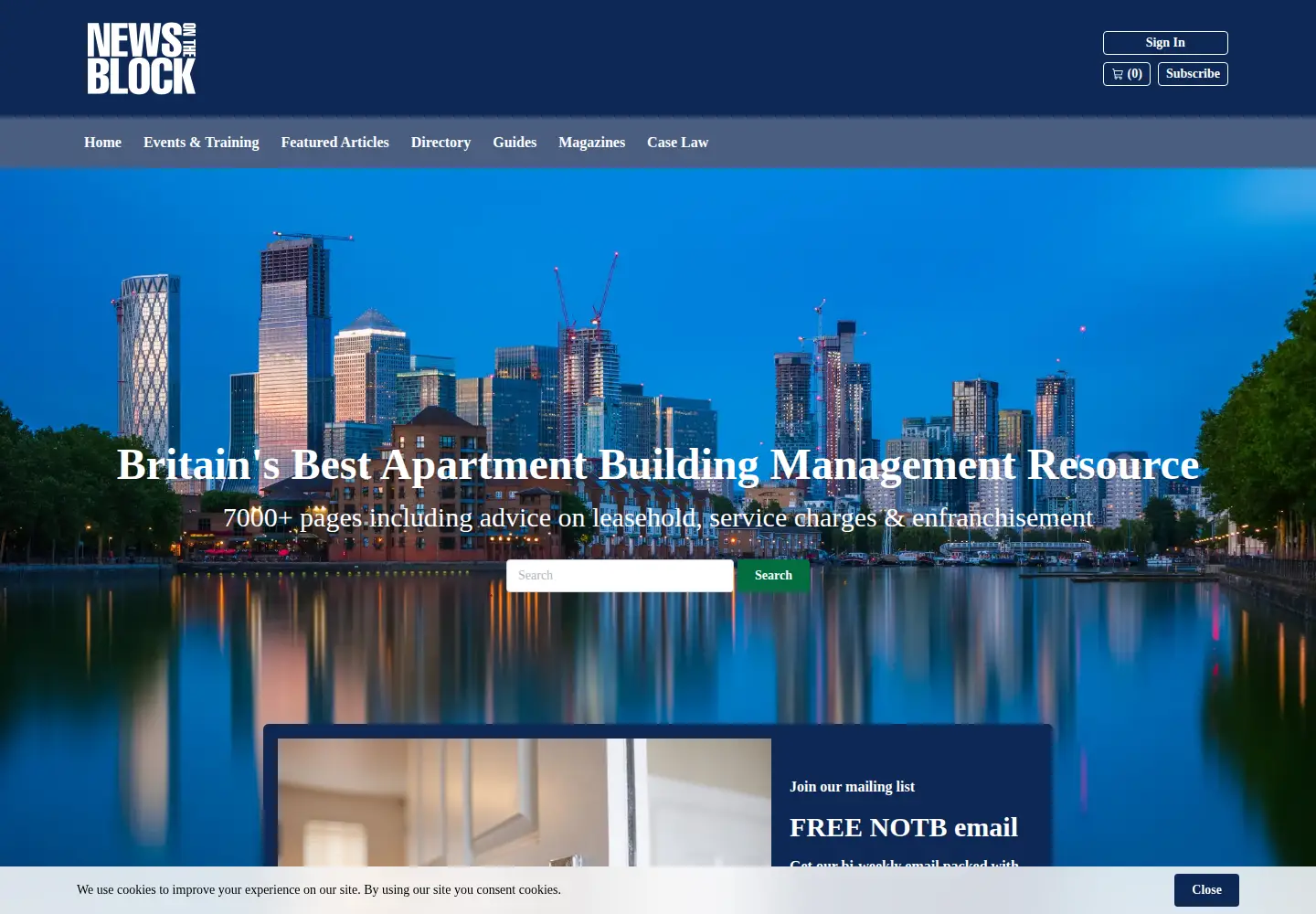 Screenshot of newsontheblock.com