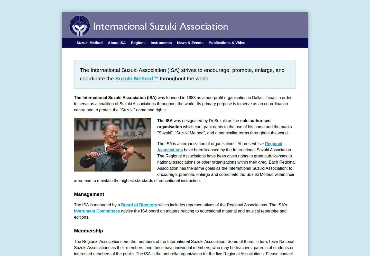 Screenshot of internationalsuzuki.org