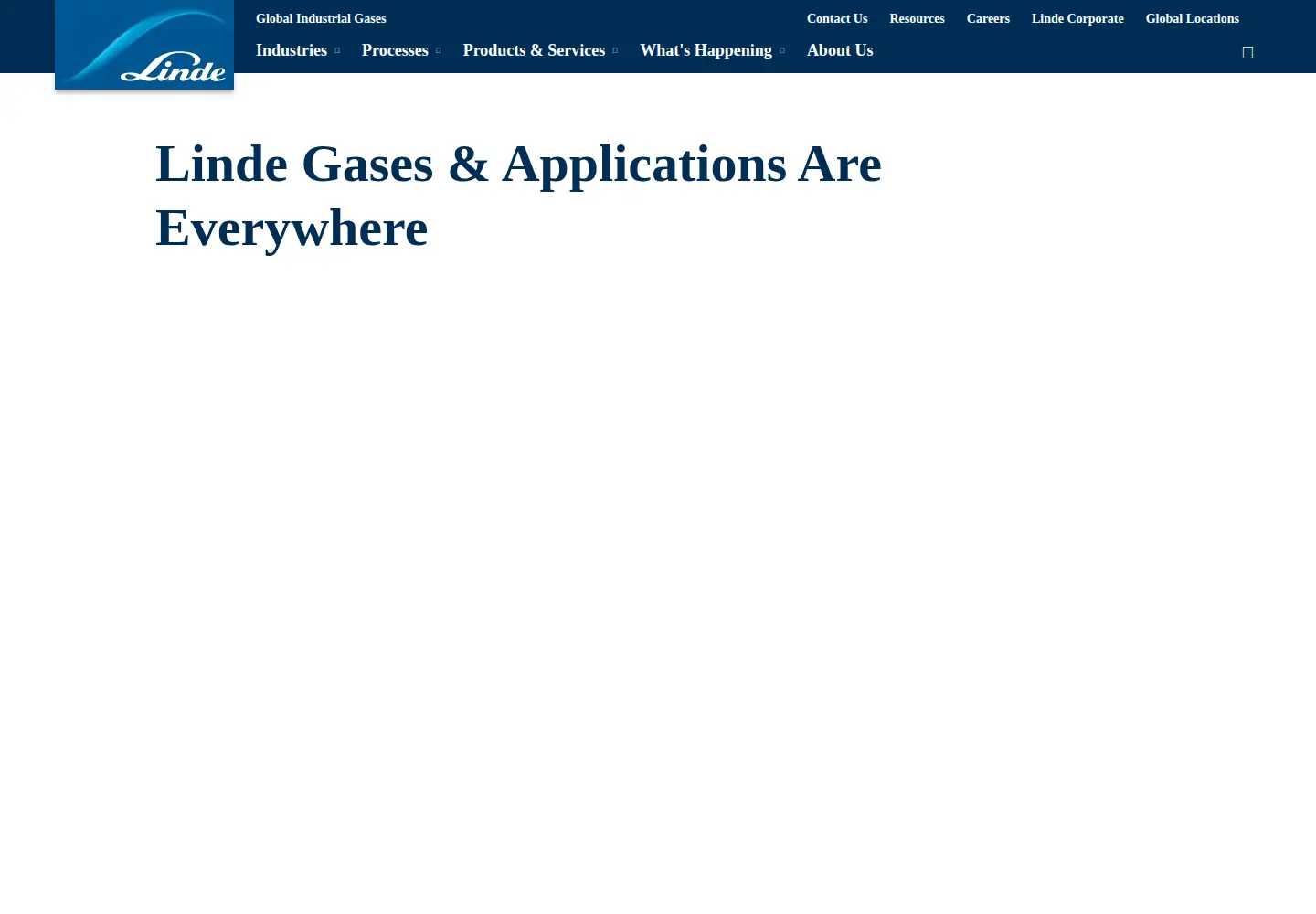 Screenshot of linde-gas.com