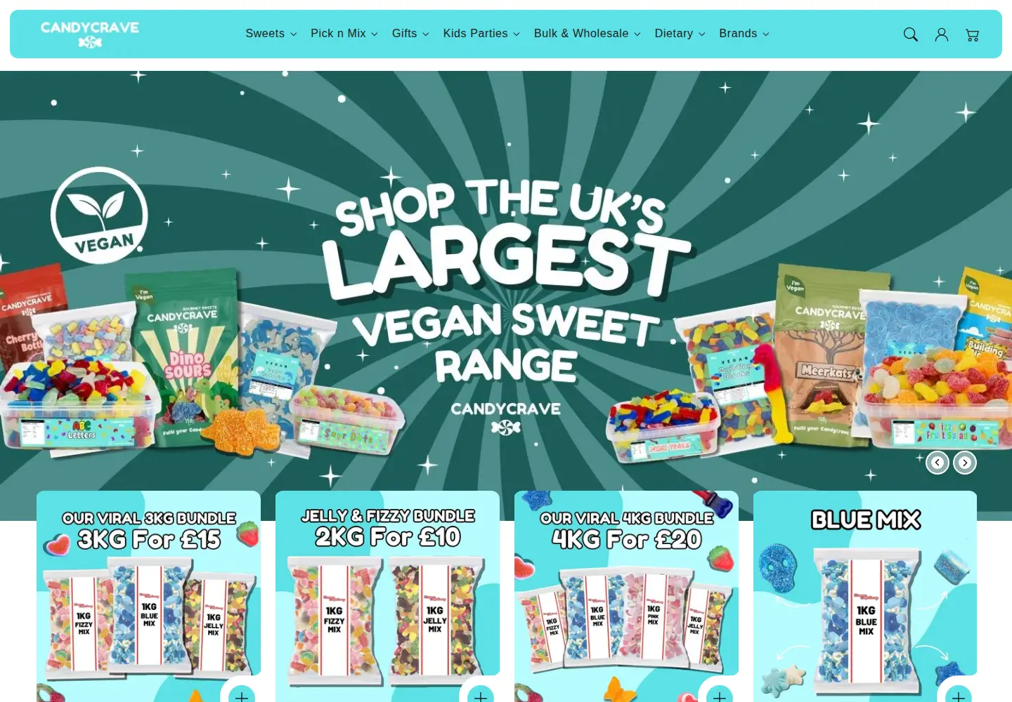 Captured homepage of candycrave.com in the current scan