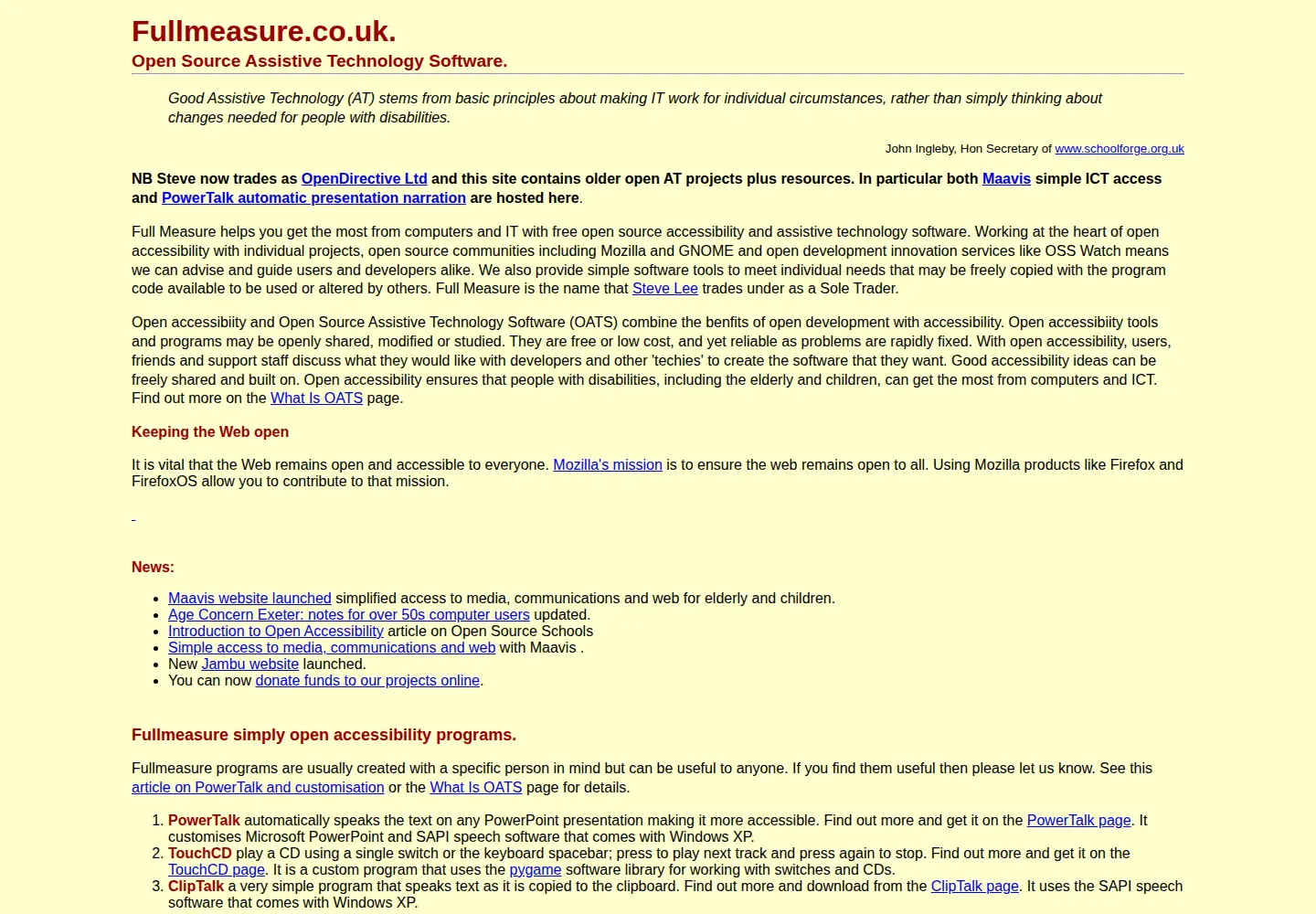 Screenshot of fullmeasure.co.uk