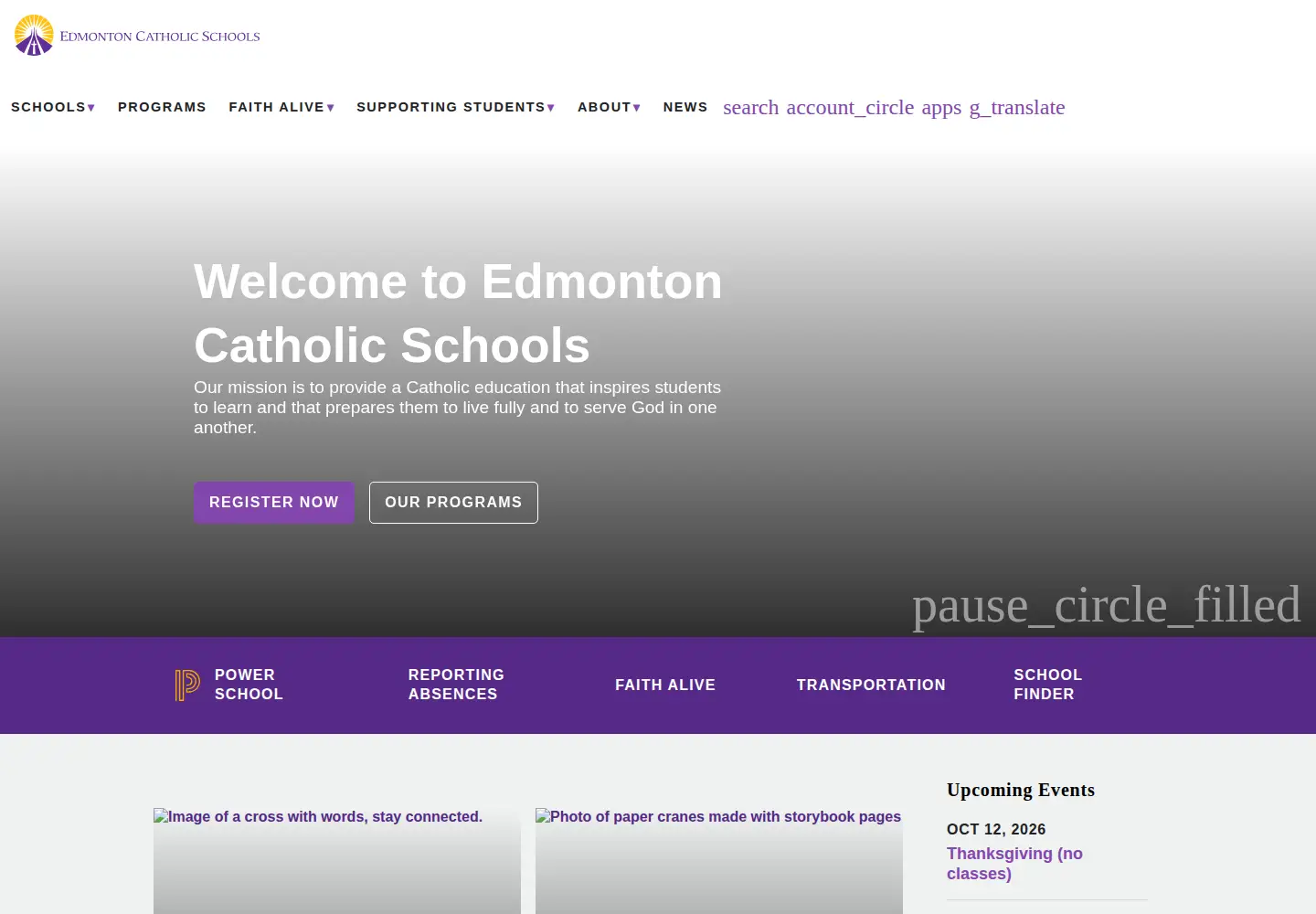 Captured homepage of ecsd.net in the current scan