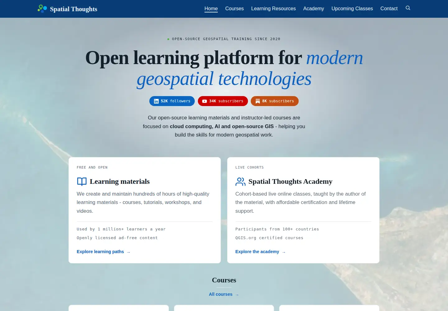 Screenshot of spatialthoughts.com
