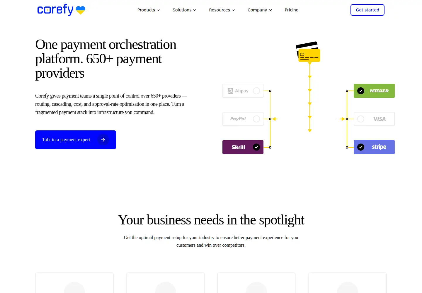 Screenshot of corefy.com
