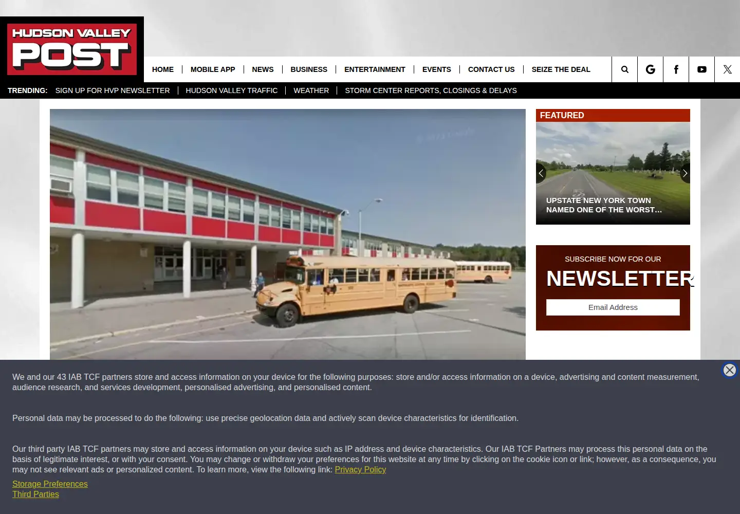 Screenshot of hudsonvalleypost.com