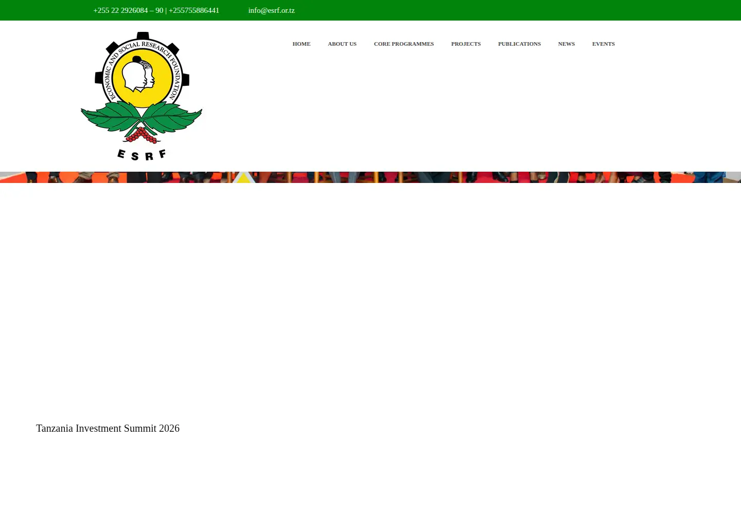 Screenshot of esrf.or.tz