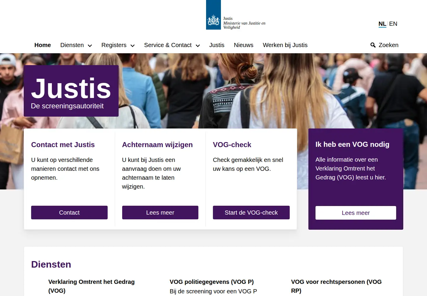 Screenshot of justis.nl