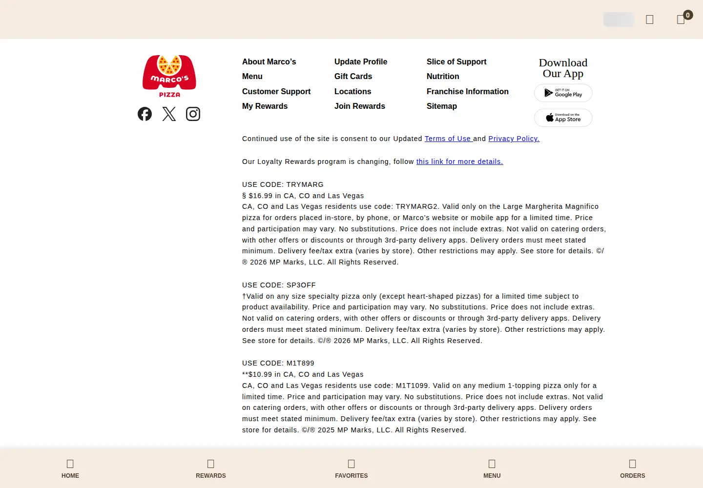 Screenshot of marcos.com