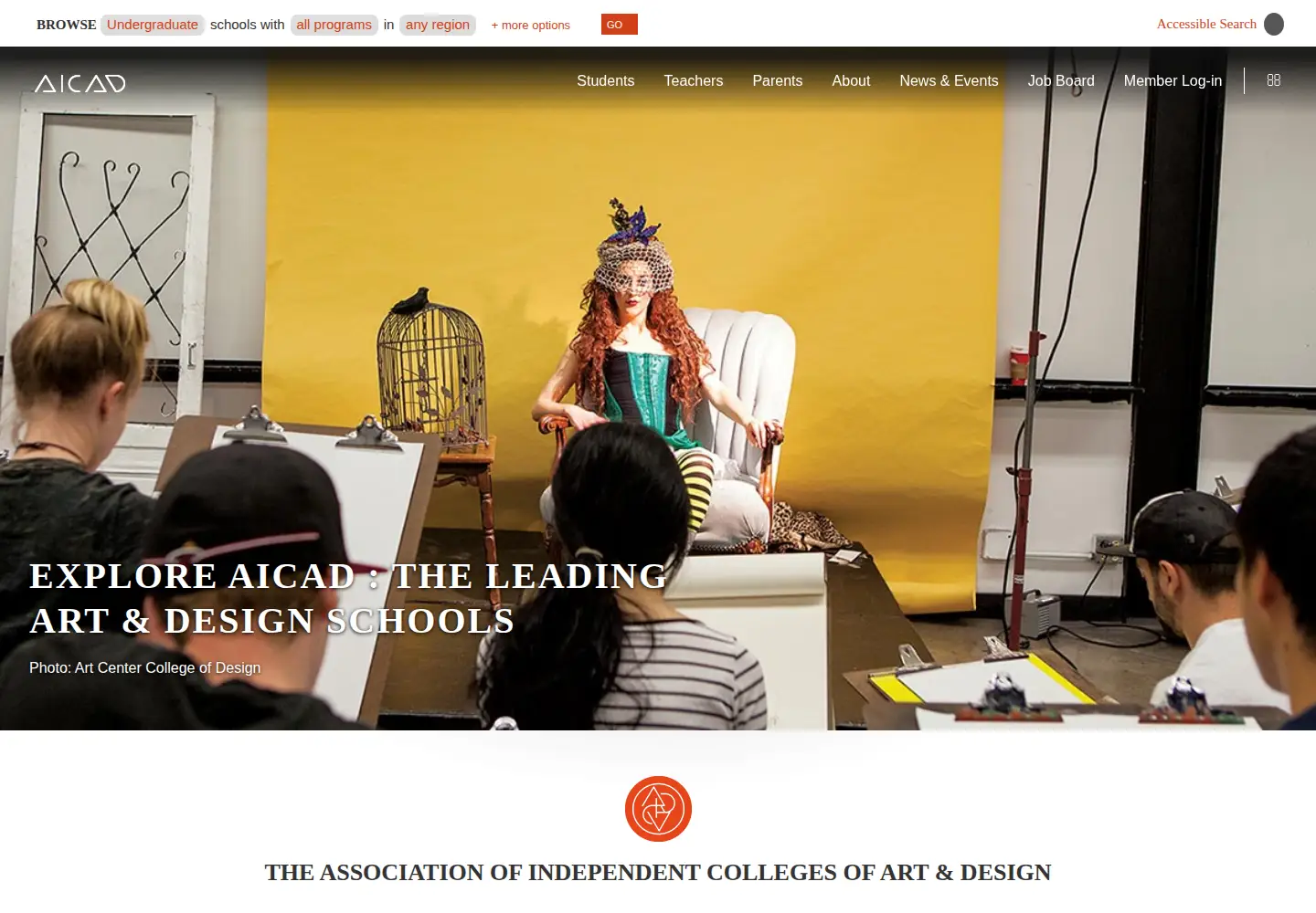 Screenshot of aicad.org